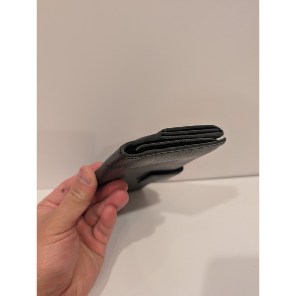 GUCCI Black Leather Continental Wallet‎ Womens Checkbook Credit Card Authentic - Picture 10 of 11